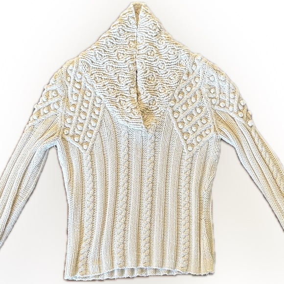 EVIE Sweaters - Eve | Cream Cable Knit Women Sweater with Pom Pom details